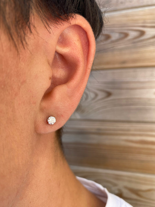 Boucle d’oreille Aiden argentée