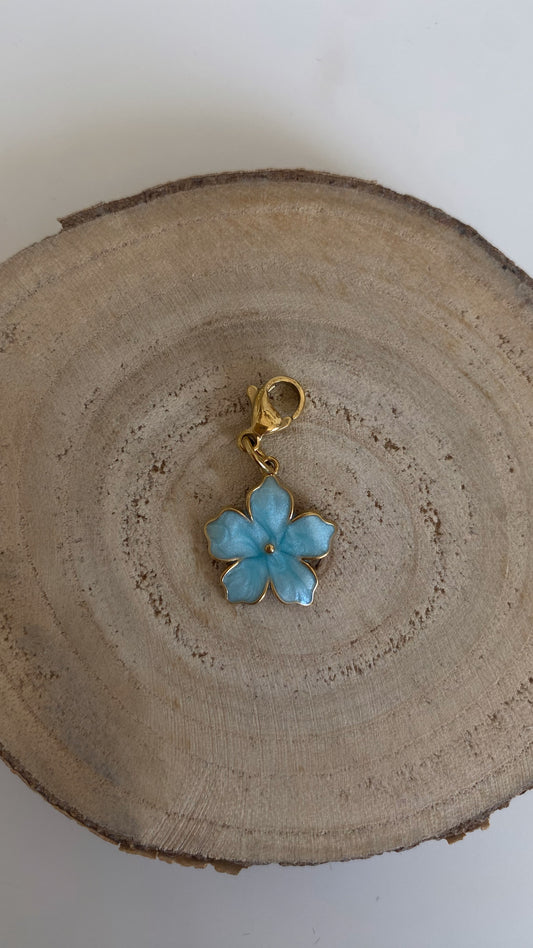 Pendentif Fleur bleu