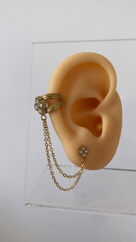 Boucles d’oreilles avec bague