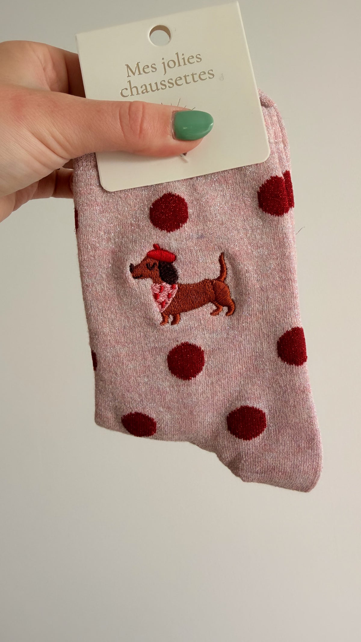 Chaussettes à pois Chien 🐶