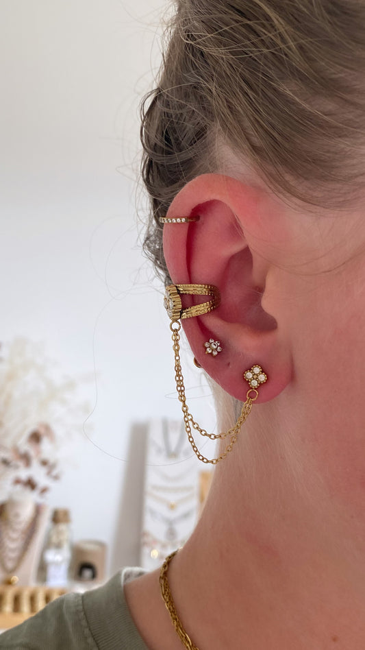 Boucles d’oreilles avec bague